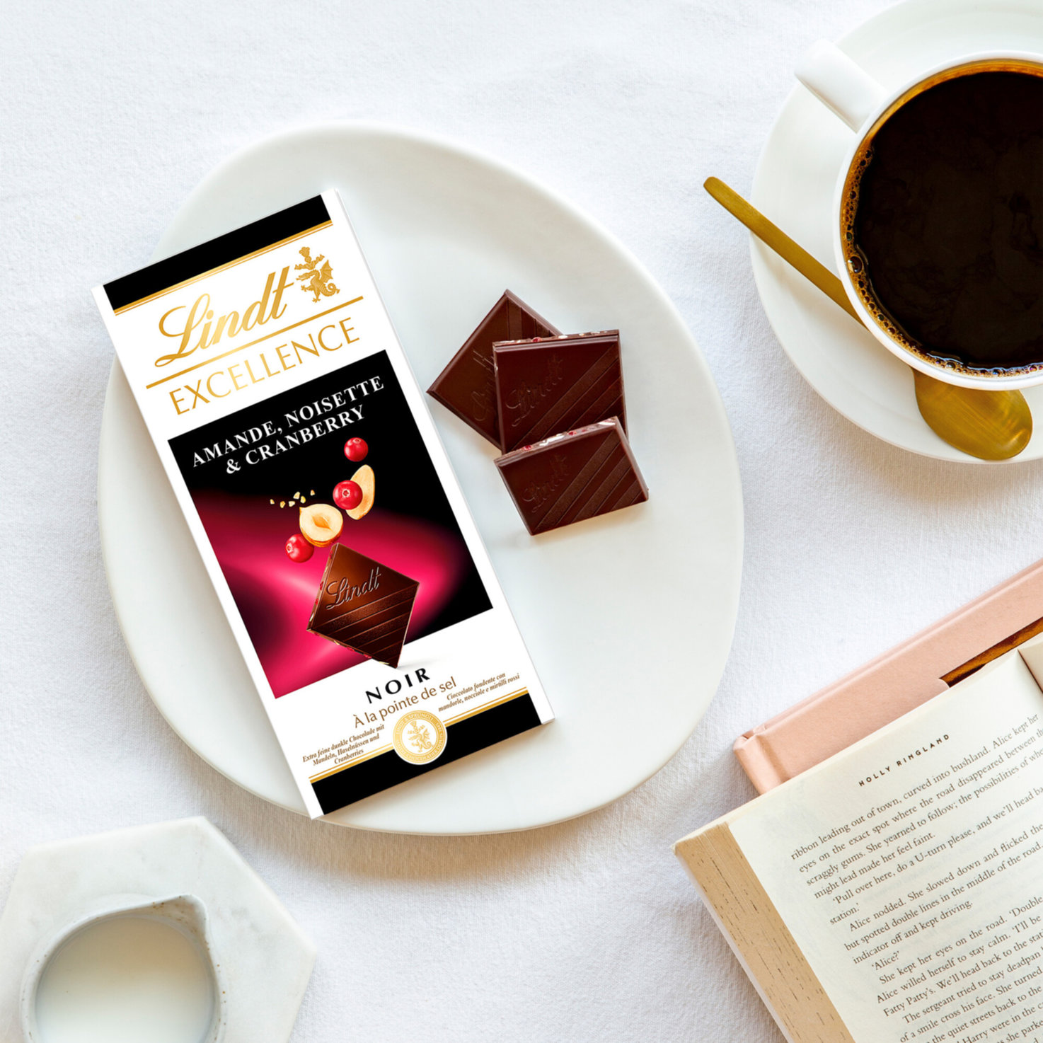 Lindt Excellence Dunkel Mandel, Haselnuss & Cranberry Tafelschokolade