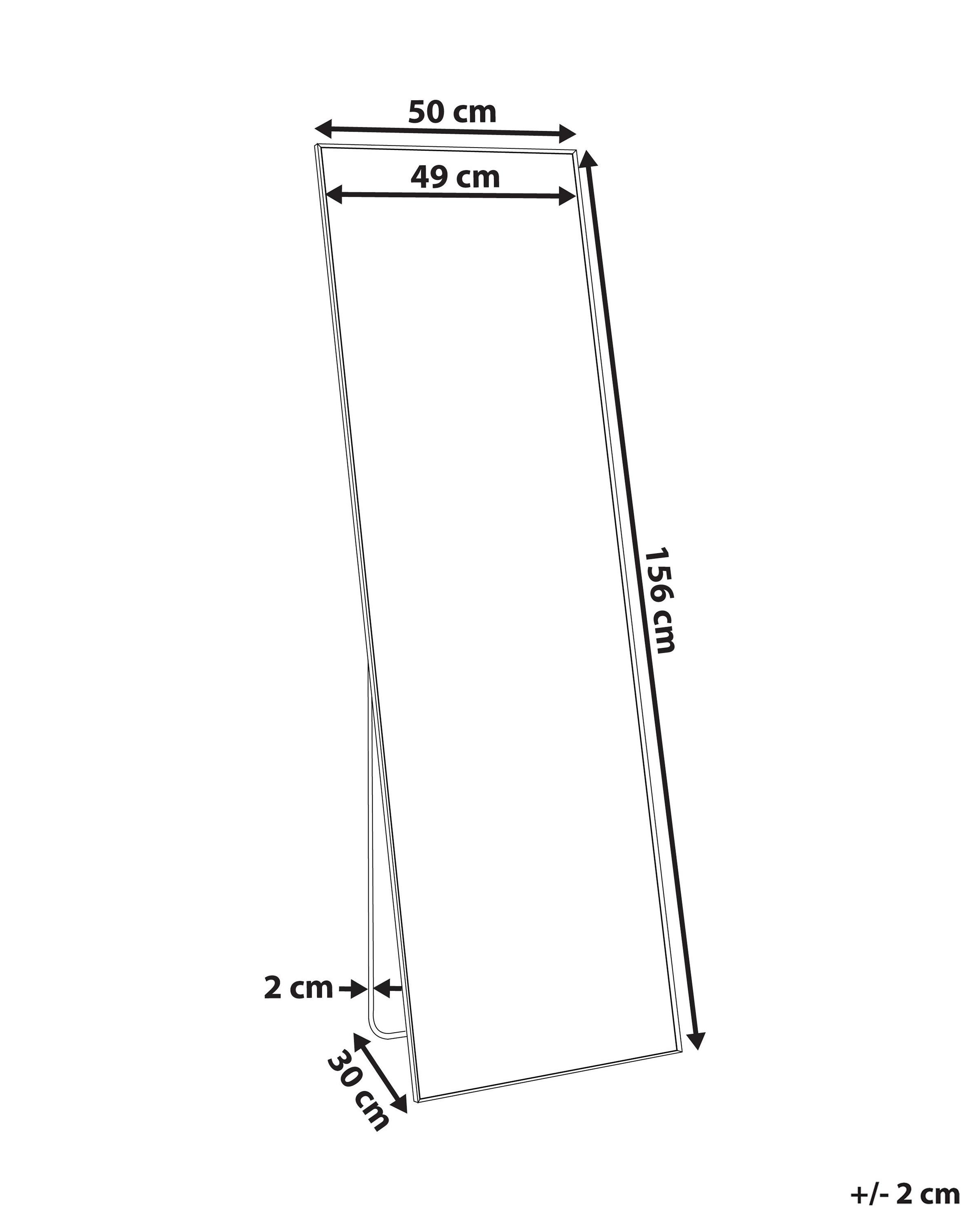 Staande spiegel BEAUVAIS 156 cm Metaal Zwart