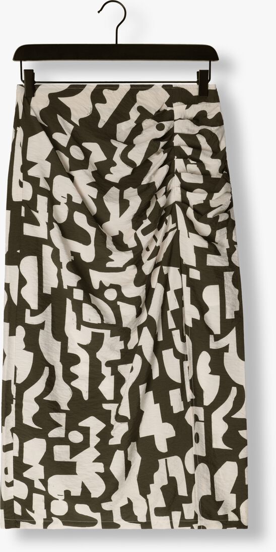 groene dante6 midirok print smock rok