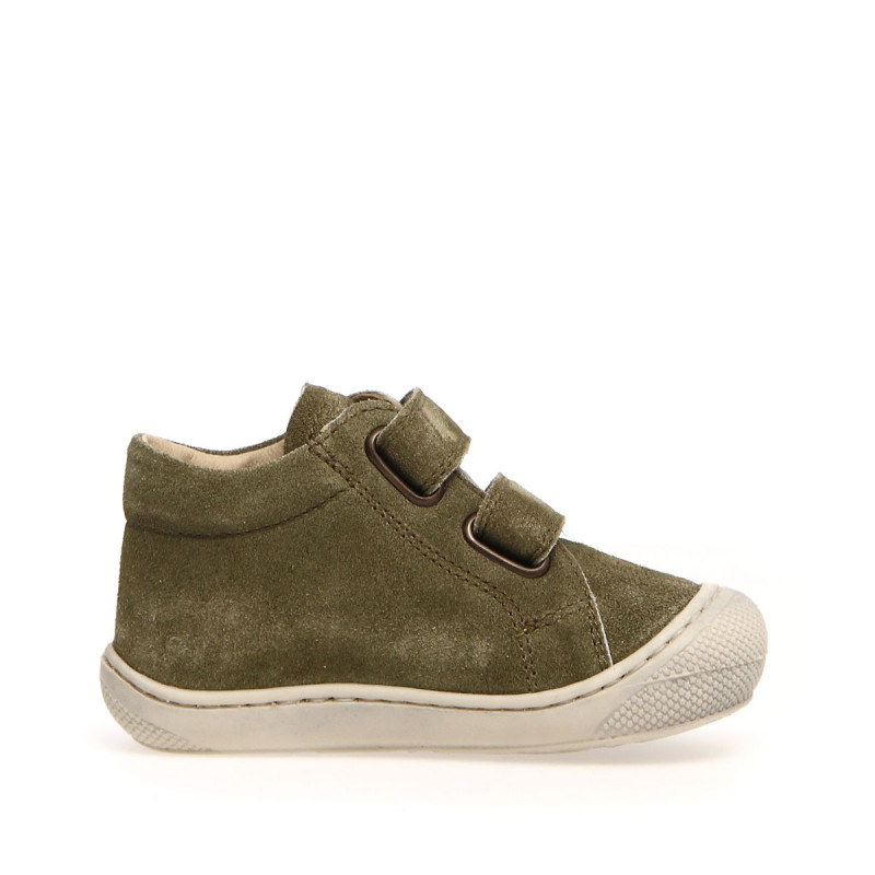 Naturino Naturino Macks Supersouple Velcros Nubuck Kaki-Blanc