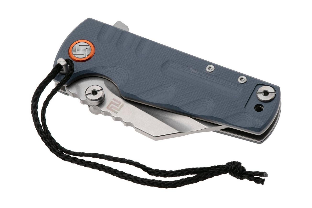 Artisan Cutlery Proponent 1820P-GYF, Stonewashed D2, Gray G10 zakmes, Dirk Pinkerton design