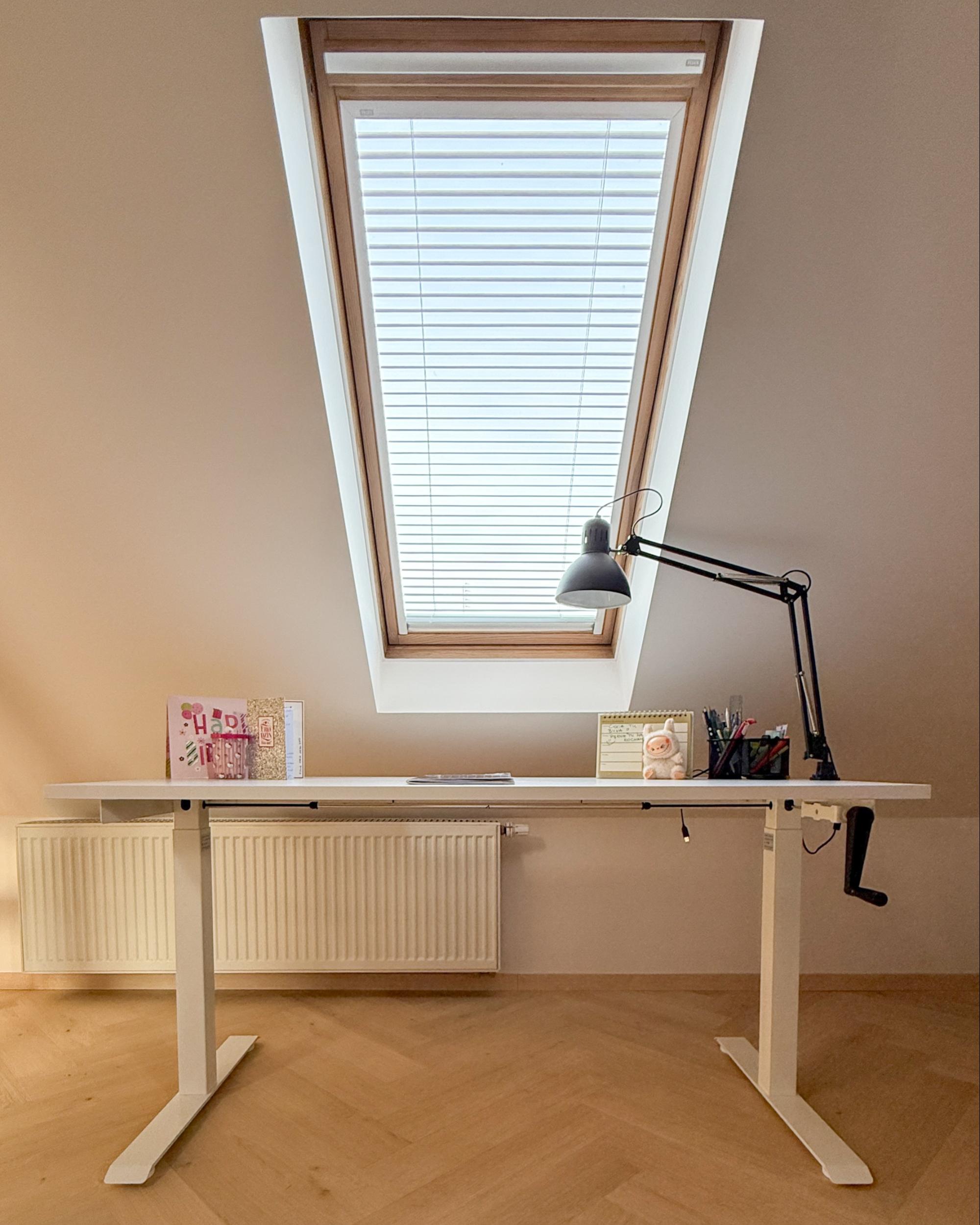 Handmatig verstelbaar sta-bureau DESTINES Wit 160 cm 72 cm