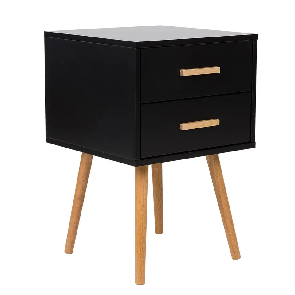 ALABAMA - Bijzettafel - Zwart - MDF