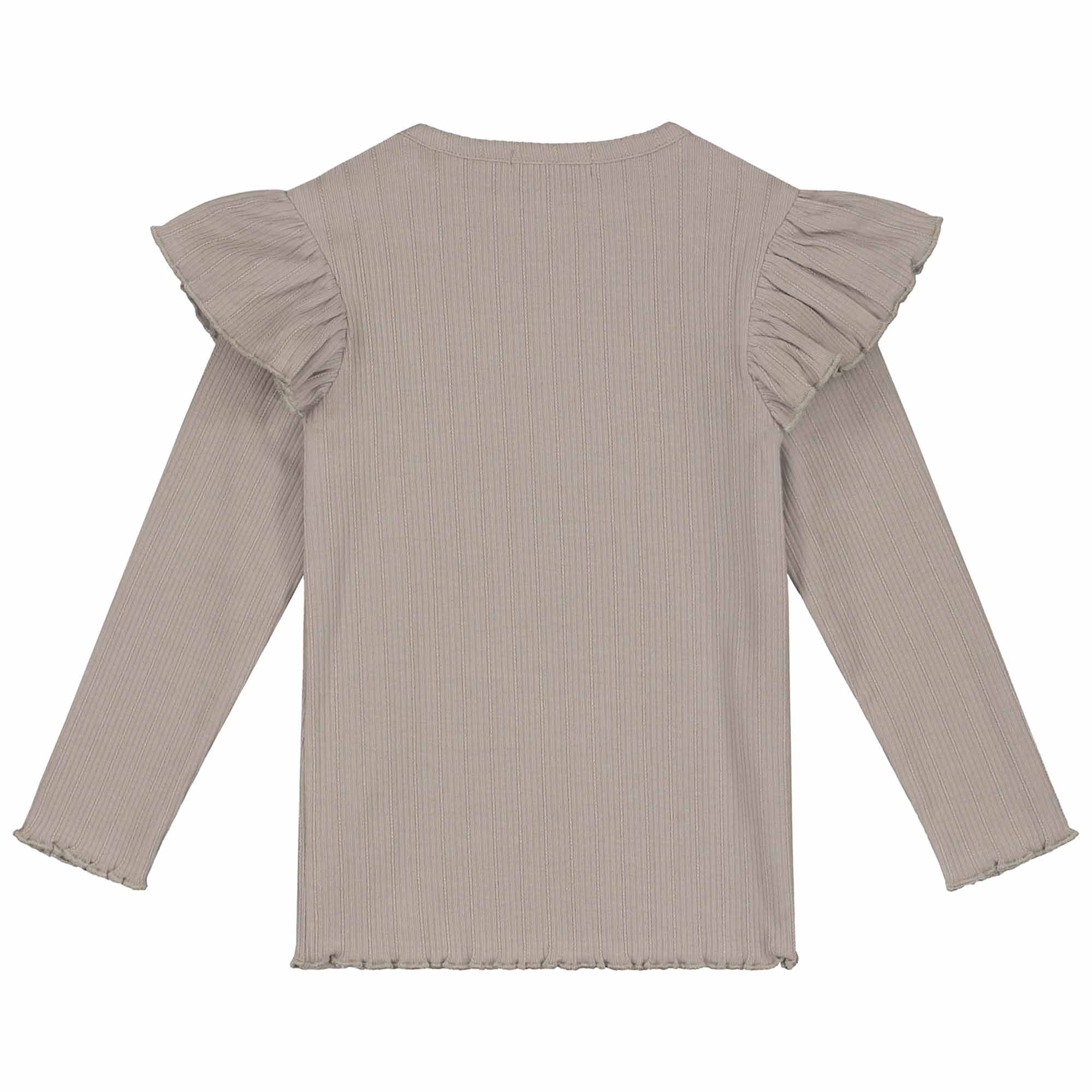 Sweet petit baby shirt Meave lange mouwen effen taupe