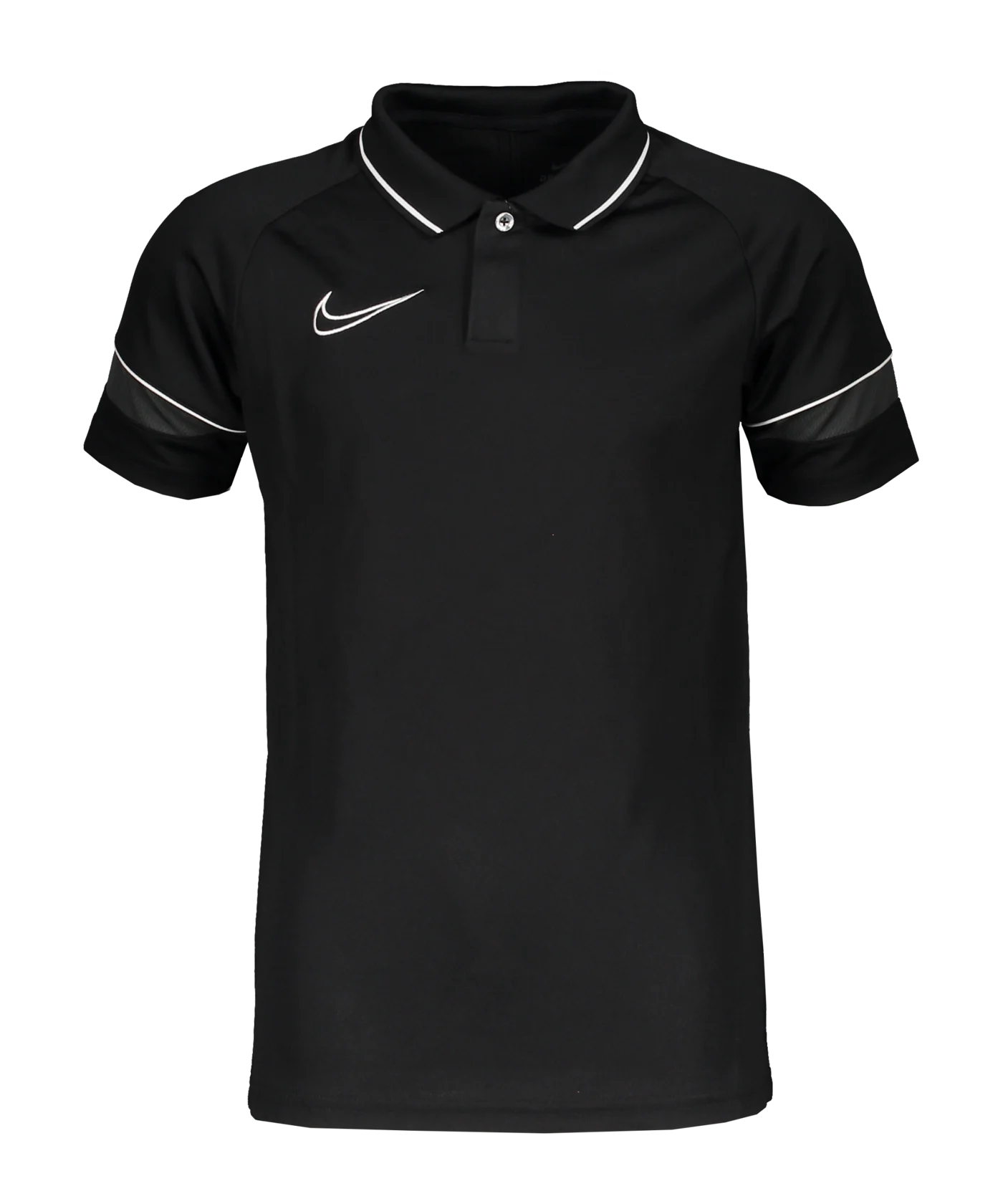 Nike Academy 21 Poloshirt Kids Schwarz Weiss F014