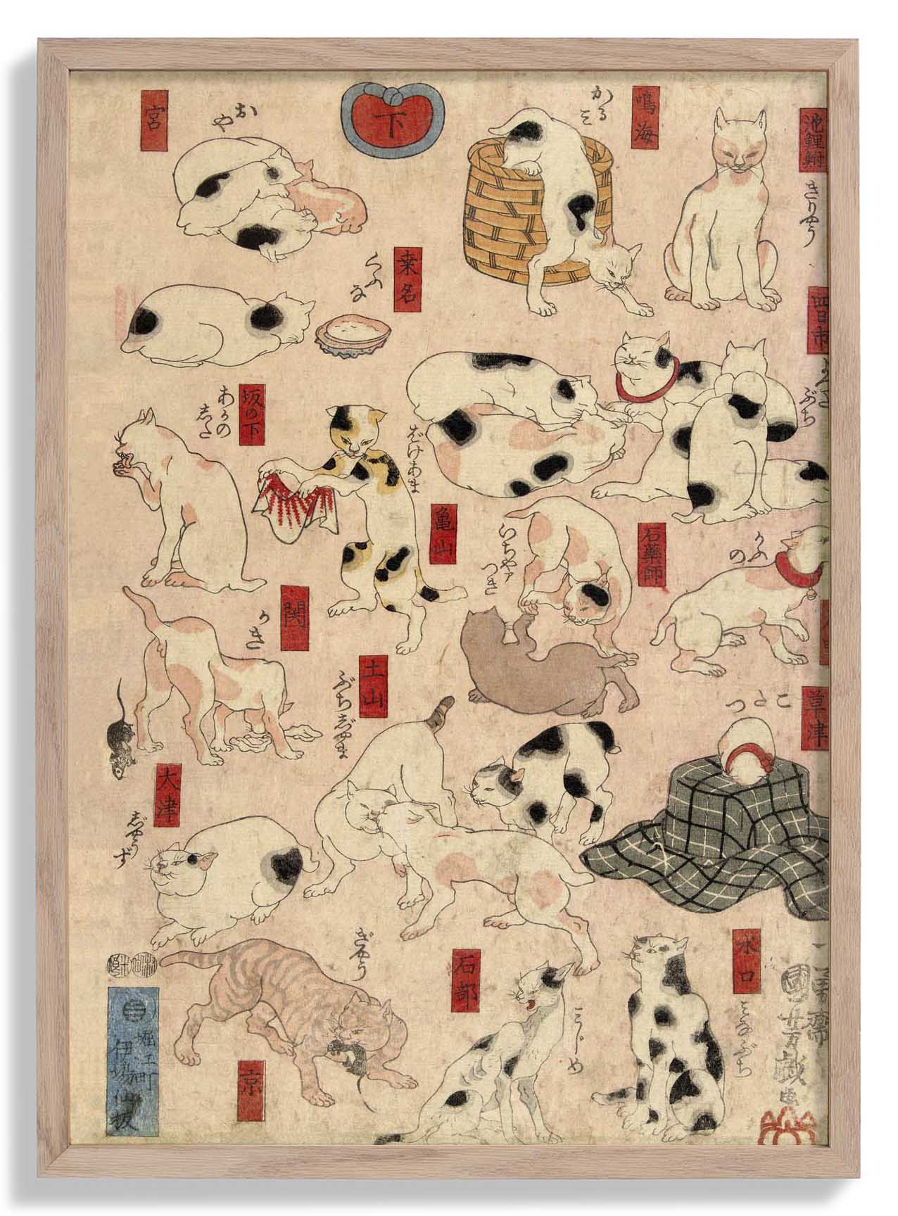 Die Katzen von Tokaido von Kuniyoshi
