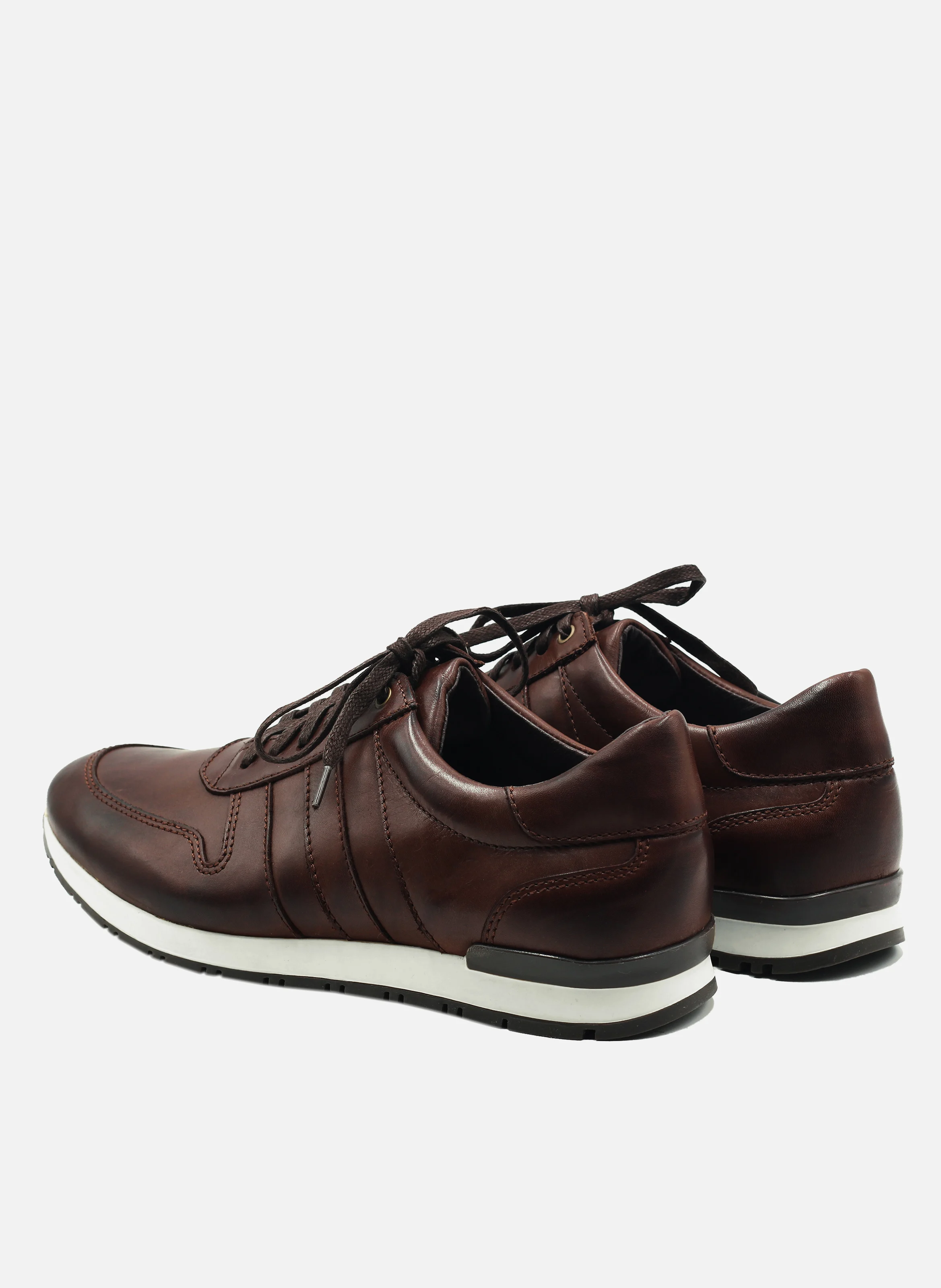 Sneakers cuir lisse | Marron