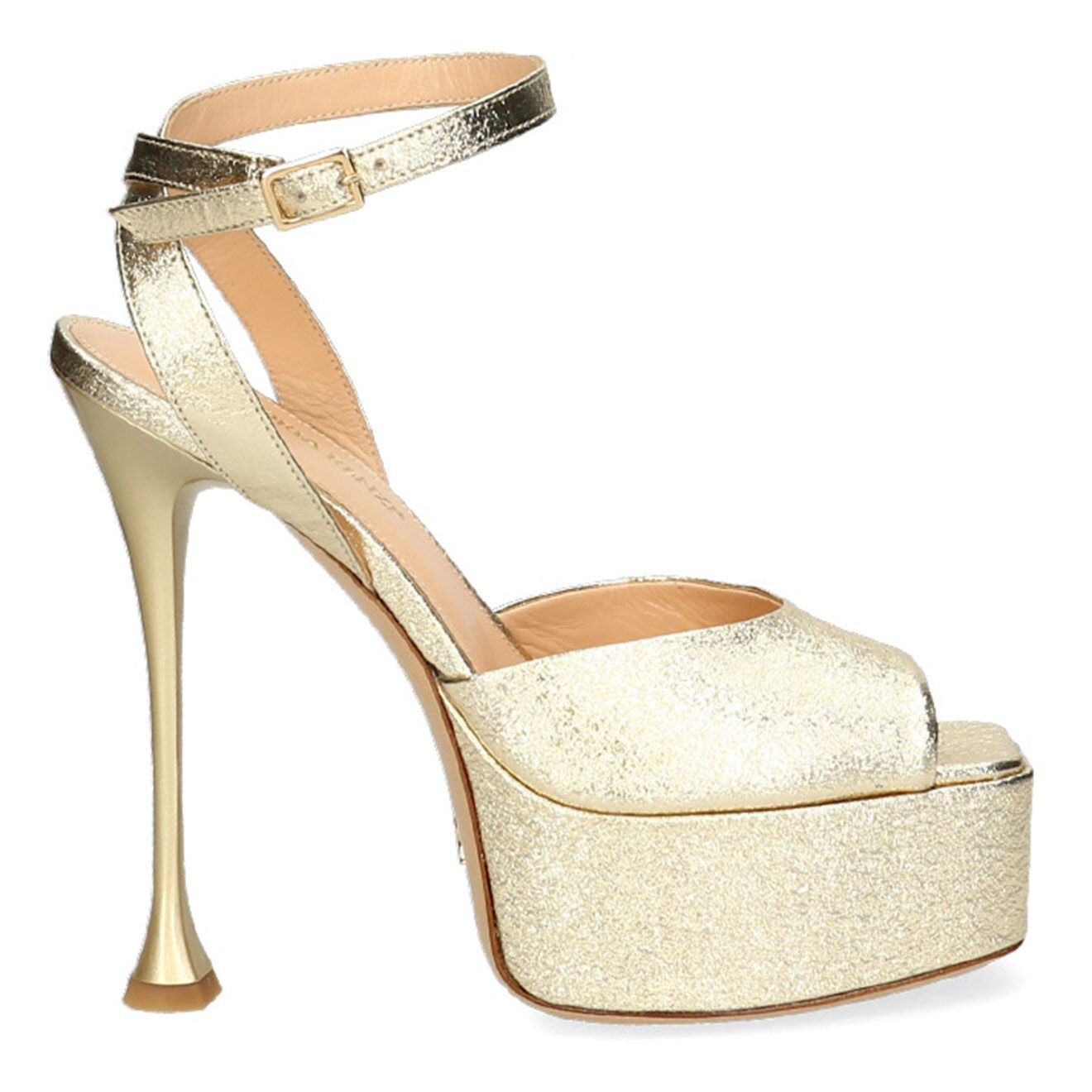 Vittoria Renzi Sandales en Cuir platine - Talon 10 cm