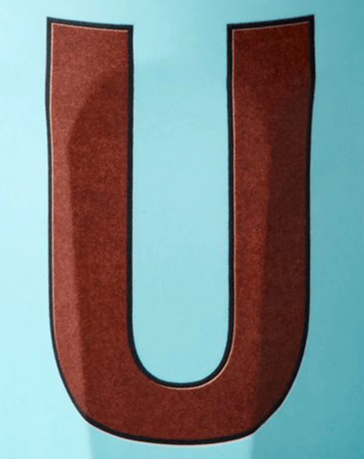 Melamin-Becher LETTER U - MEDIUM in mint