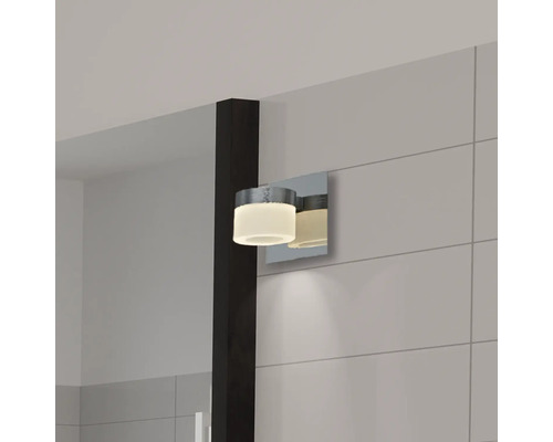 FLAIR LED wandlamp, 1-lichts, 630 lm, 3000 KH, 12 cm, Kynosura chroom