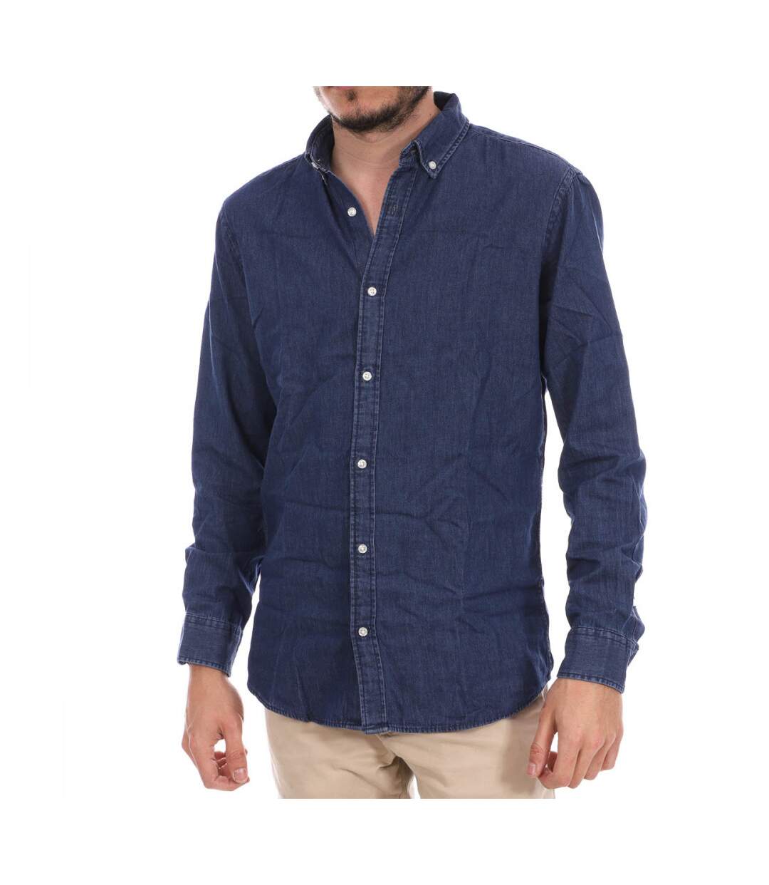 Chemise Denim Bleu Homme Jack & Jones Plain