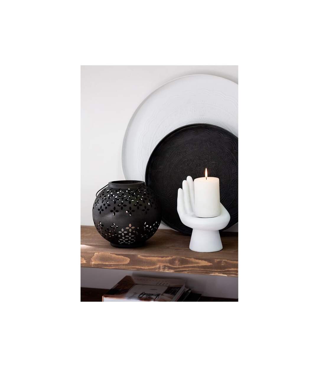 Paris Prix - Lanterne Ronde Métal sévilla 30cm Noir Mat
