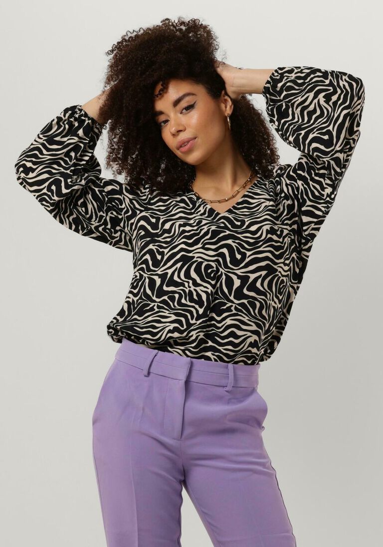 OBJECT zwarte object blouse objleonora l/s v-neck top