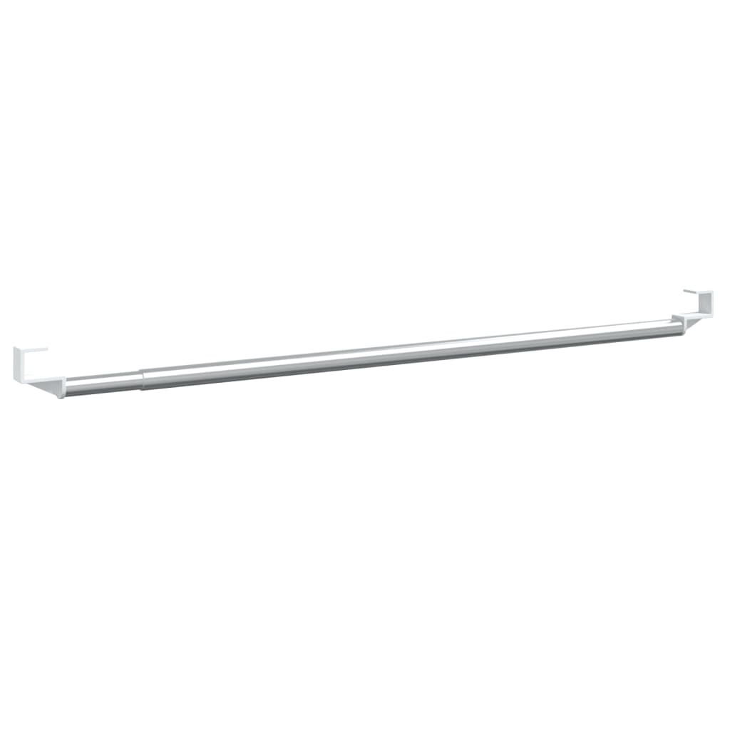 vidaXL Gordijnroedes, 2 stuks, wit en zilver, 40-60 cm, aluminium