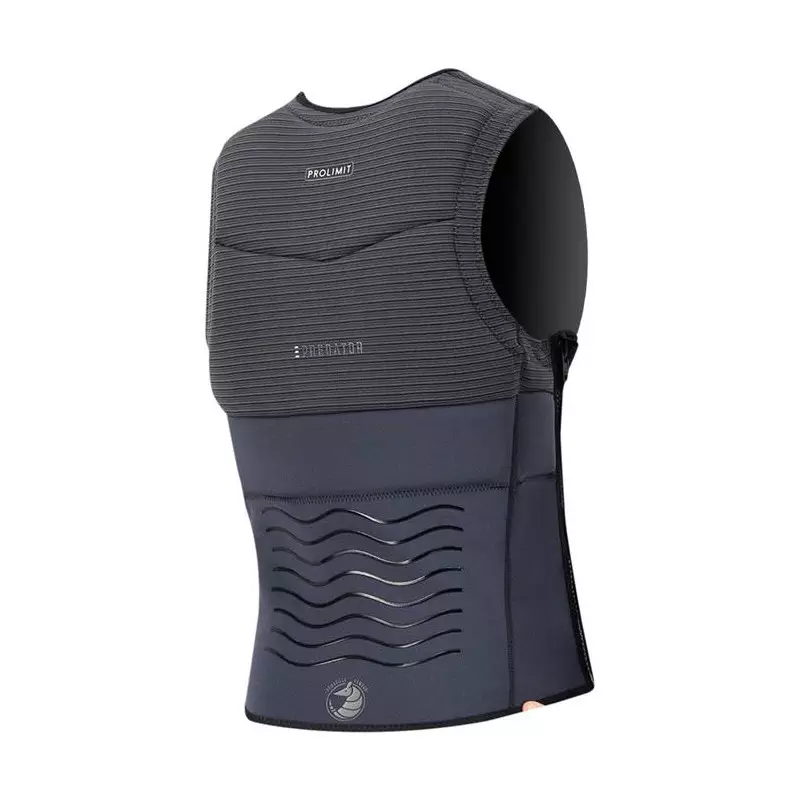 Gilet impact kitesurf/windsurf PROLIMIT Predator Vest Half Padded Sidezip Black