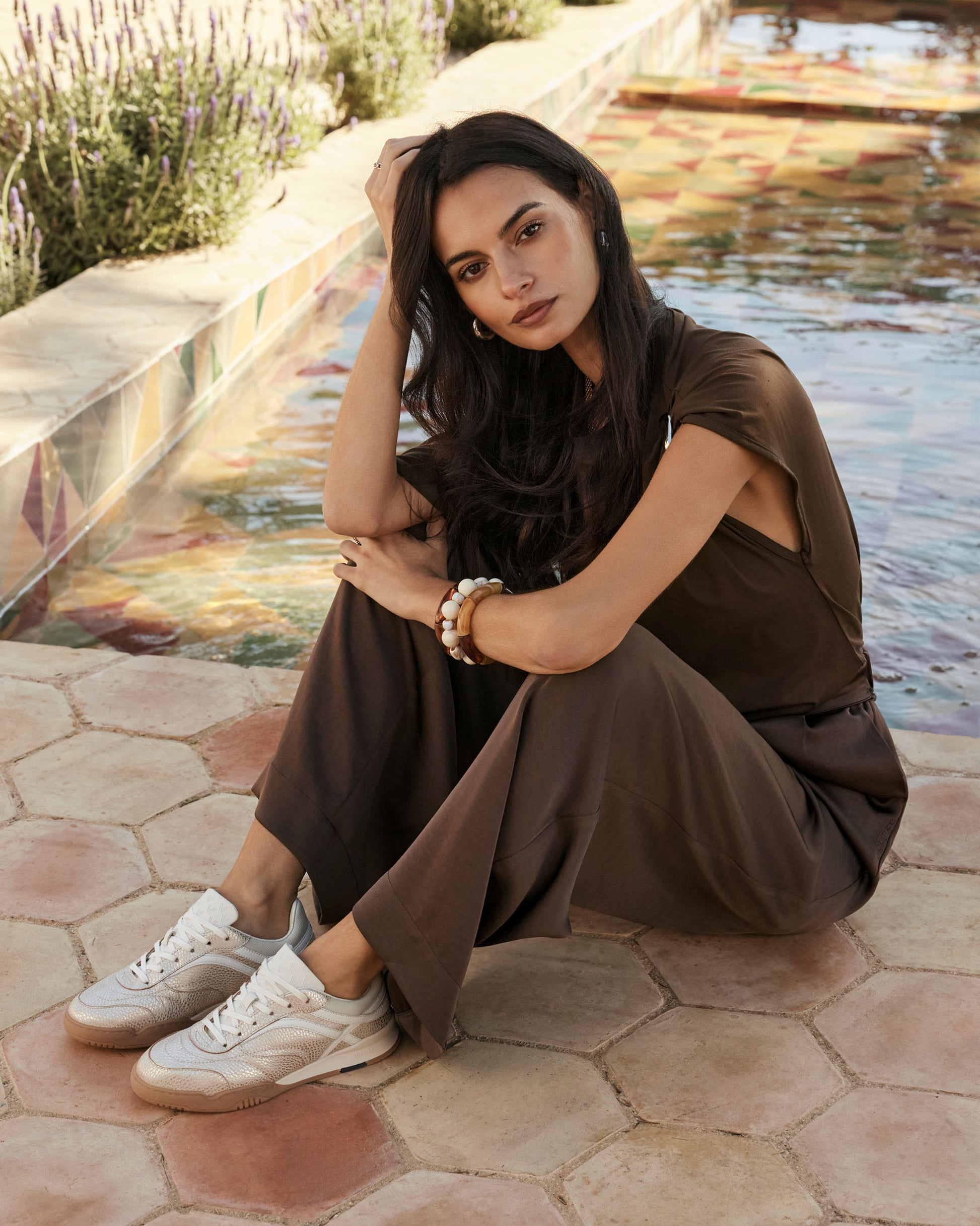 VIA VAI metallic dames sneakers Kris Sky