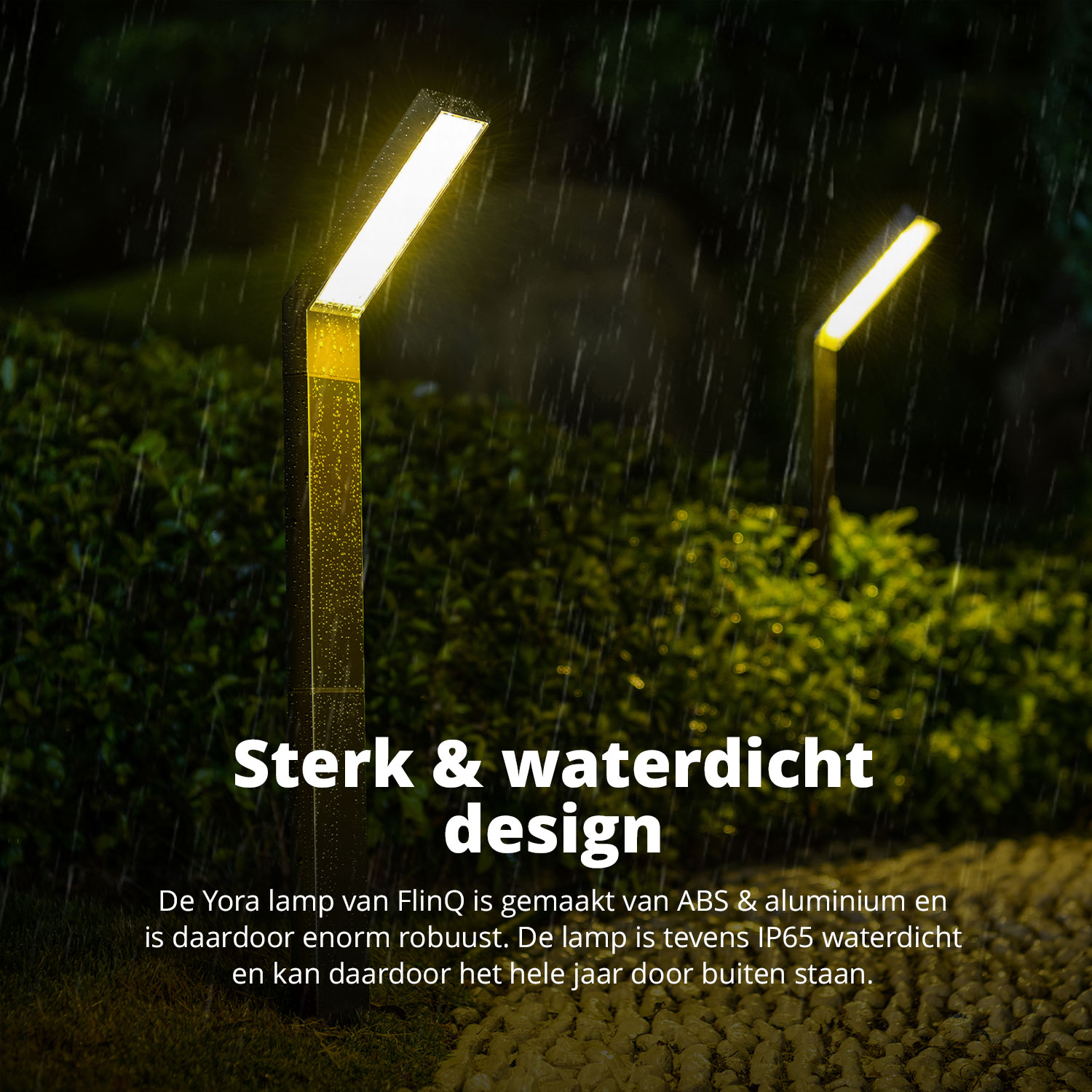FlinQ Yora Solar tuinverlichting - Set van 2