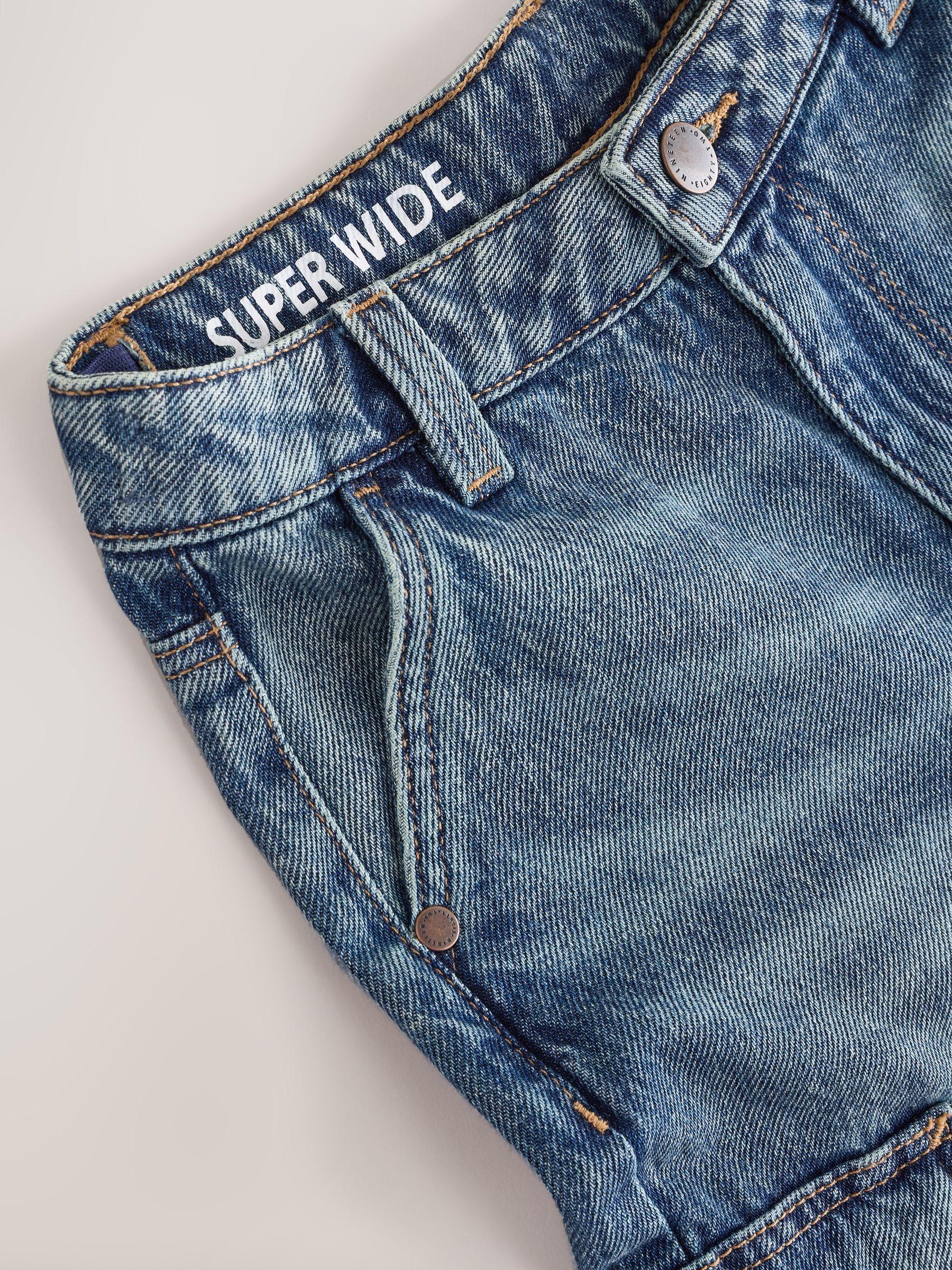 Denim tint - Superwijde Denim Cargobroeken (3-16jr)