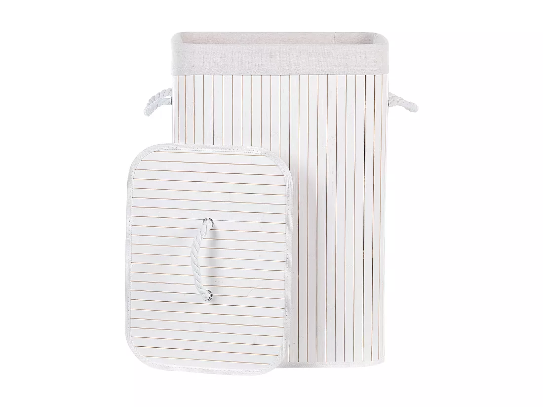 Panier en bambou blanc 60 cm KOMARI