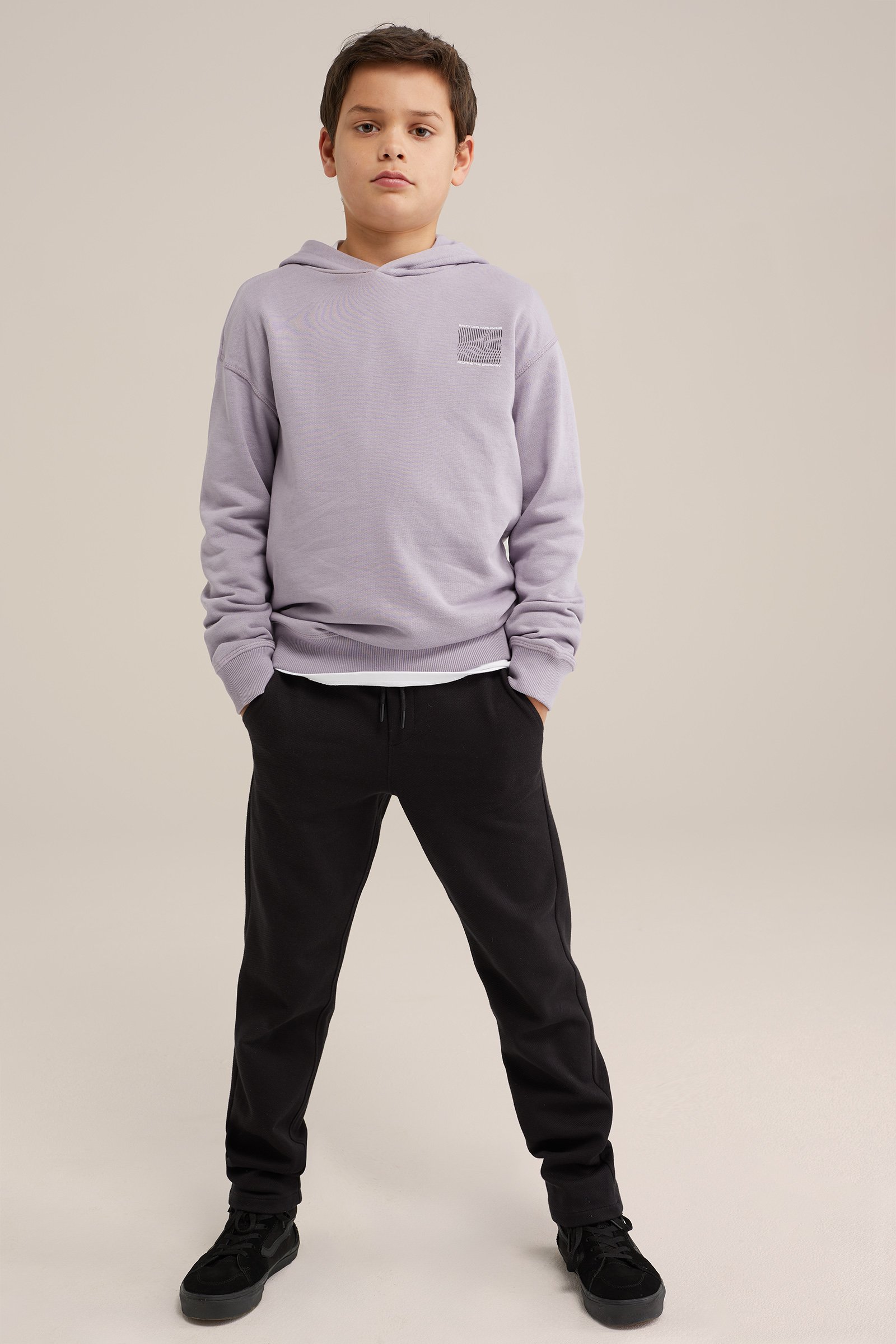 Jongens pantalon met structuur Blue Ridge Zwart