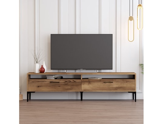 CONCEPT1 - Meuble TV Istanbul 2 - Noyer 180 x 35 x 47