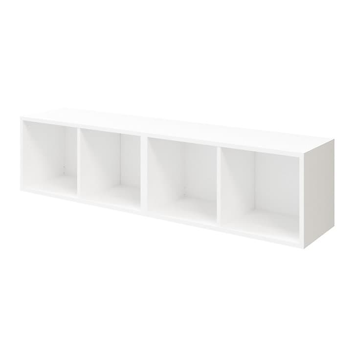 Meuble de rangement 4 cases blanc GoodHome Atomia H. 37,5 x L. 150 x P. 35 cm