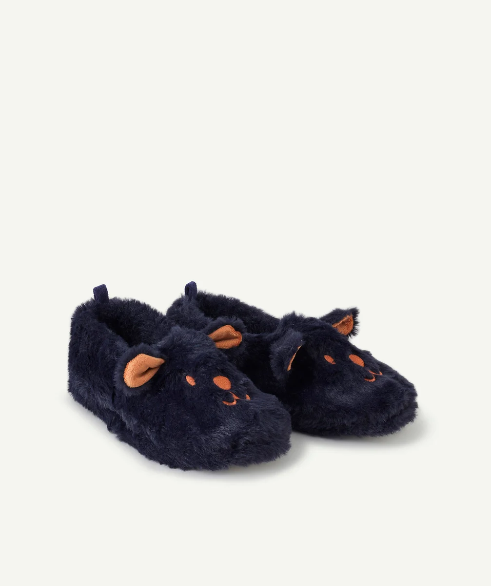 PAIRE DE CHAUSSONS GARÇON TOUT DOUX BLEU ANIMATION CHIEN