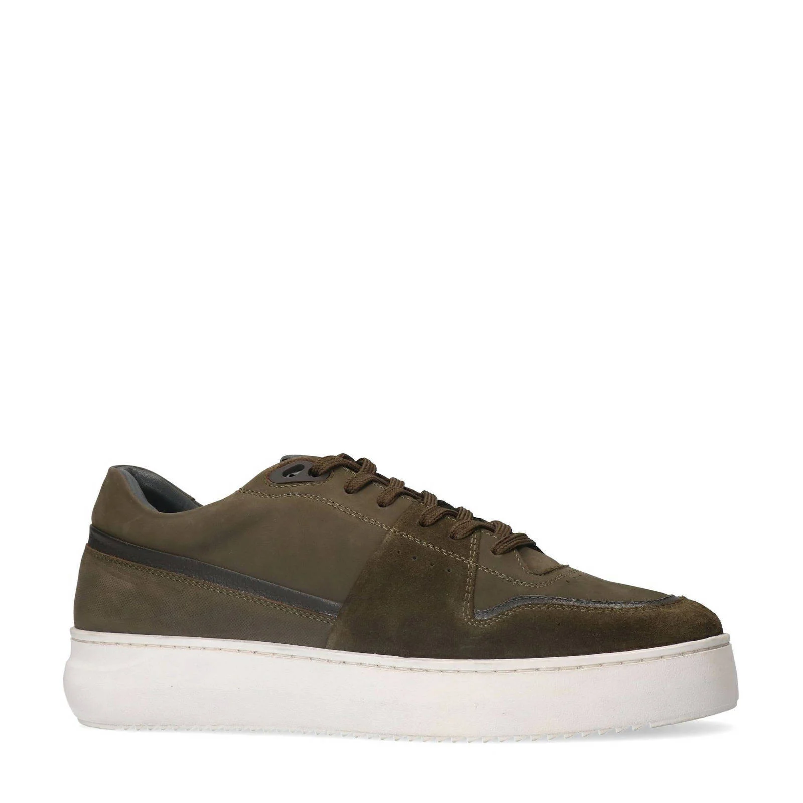 Manfield suède sneakers groen