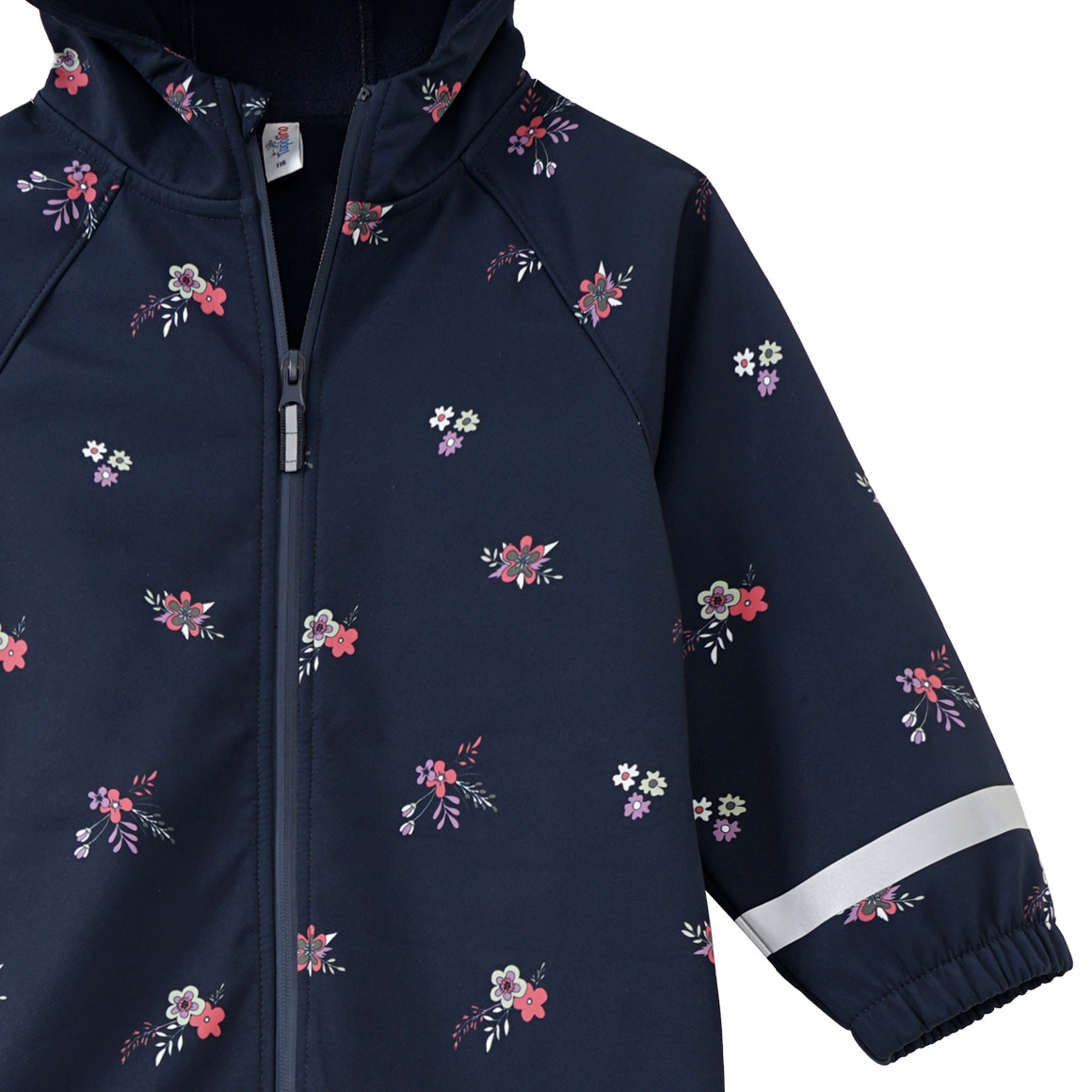 Topolino Mädchen Softshelloverall mit Blümchen-Print dunkelblau