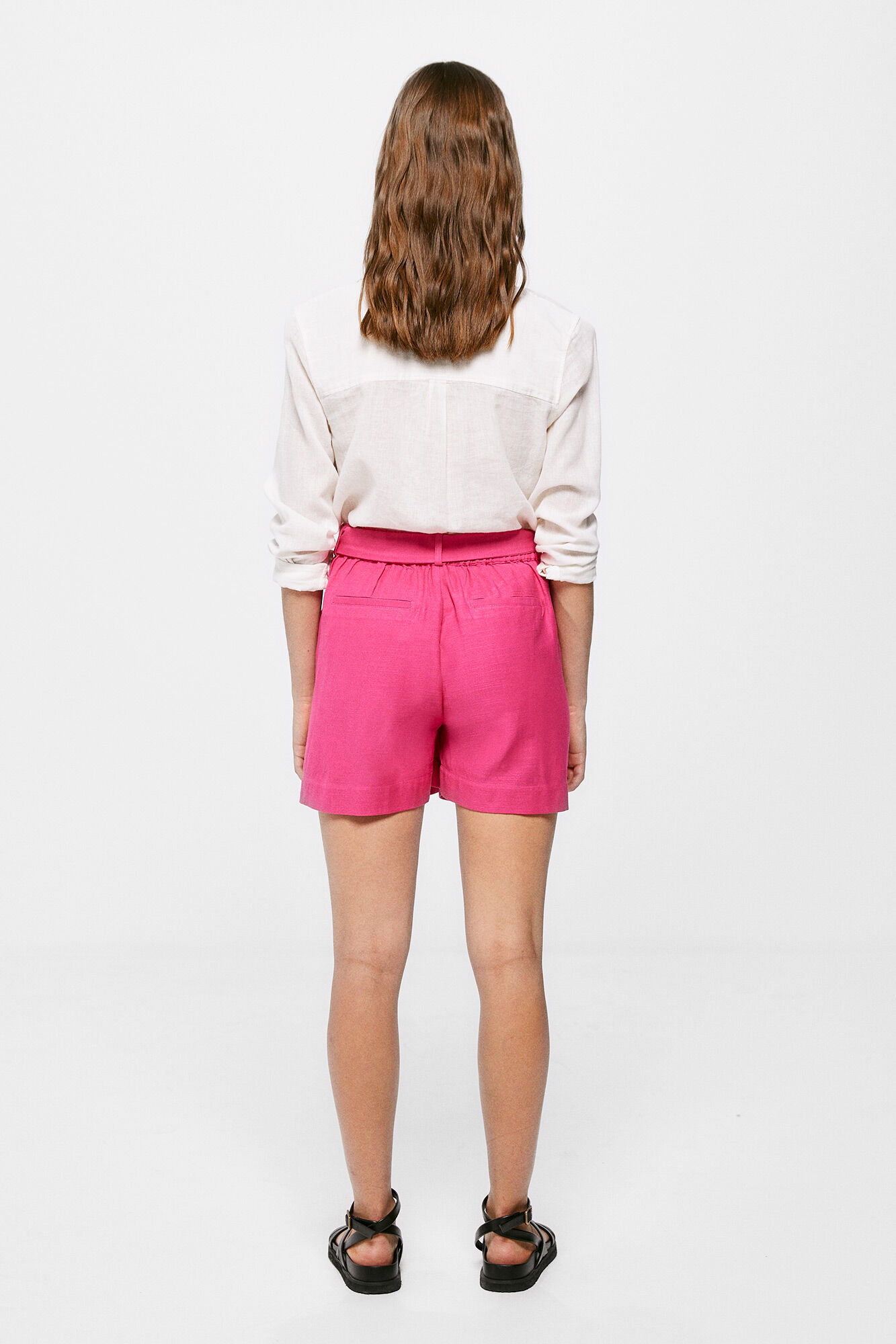 Bermuda de algodão - Rosa