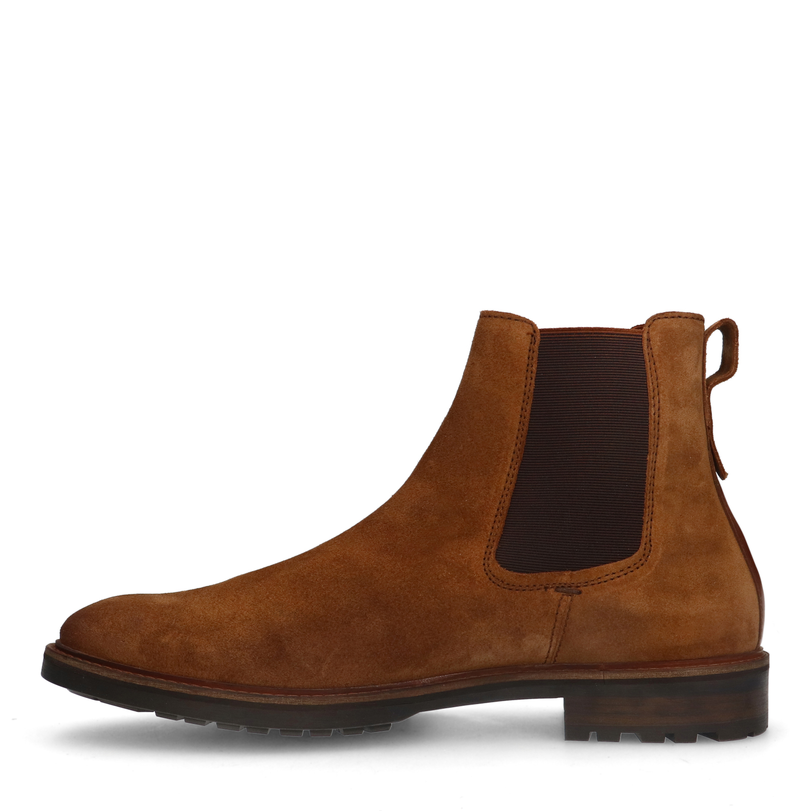 Cognac suède chelsea boots