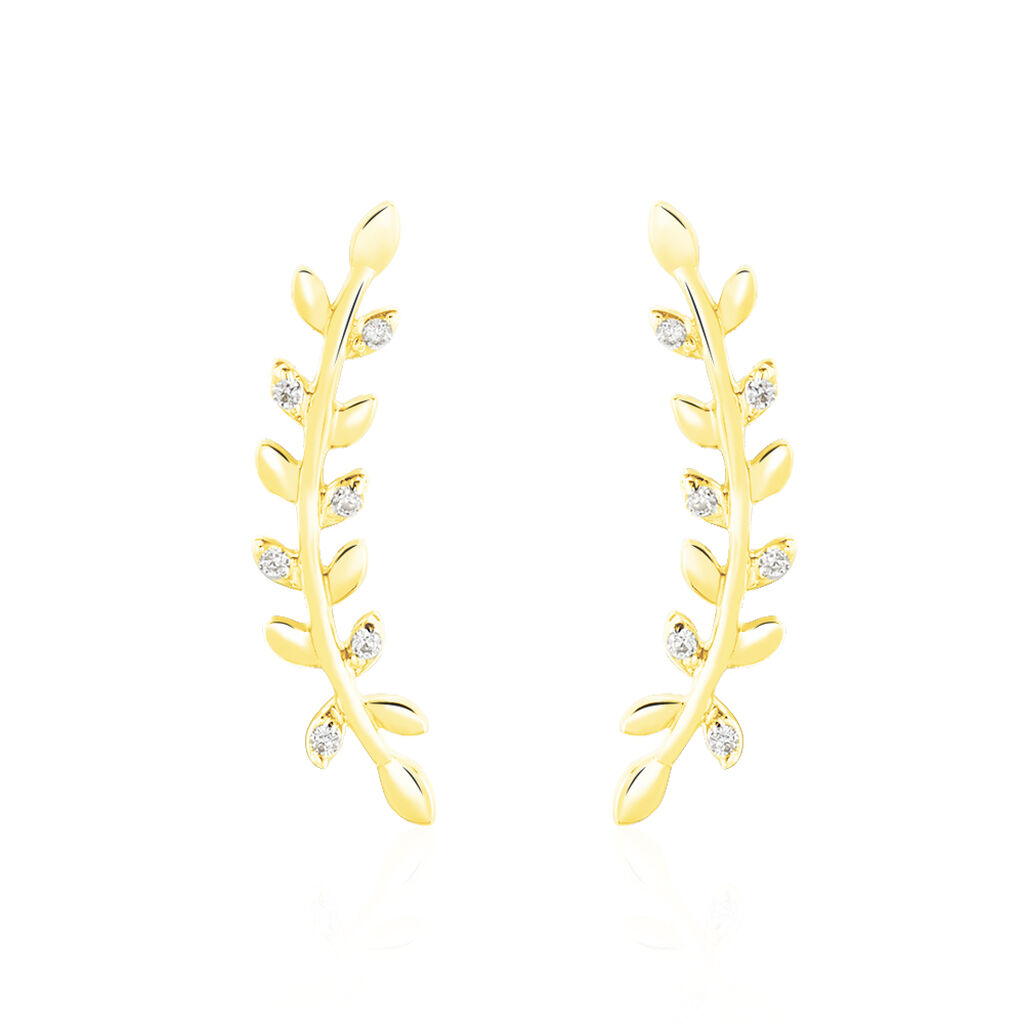 Bijoux D'oreilles Eloiza Or Jaune Oxyde De Zirconium