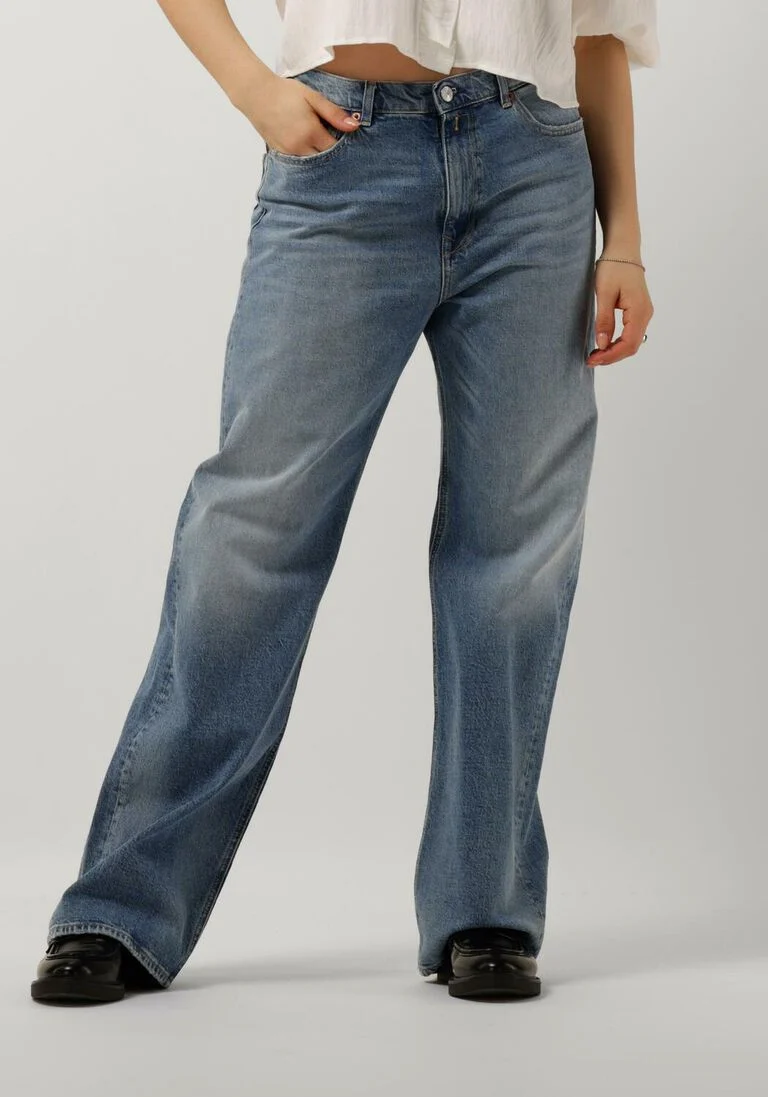 REPLAY blauwe replay wide jeans laelj pants