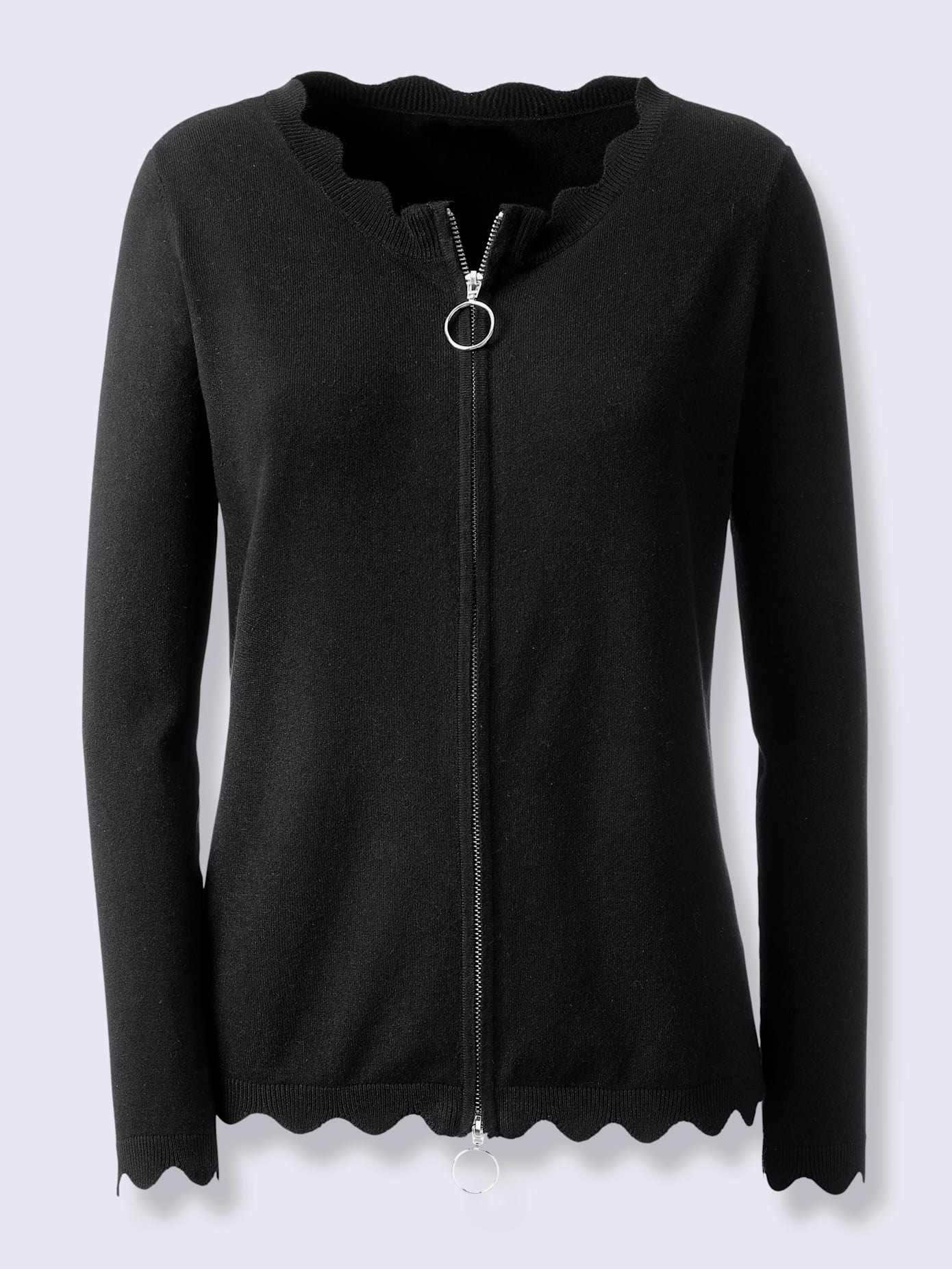 Veste en tricot glissière double-sens