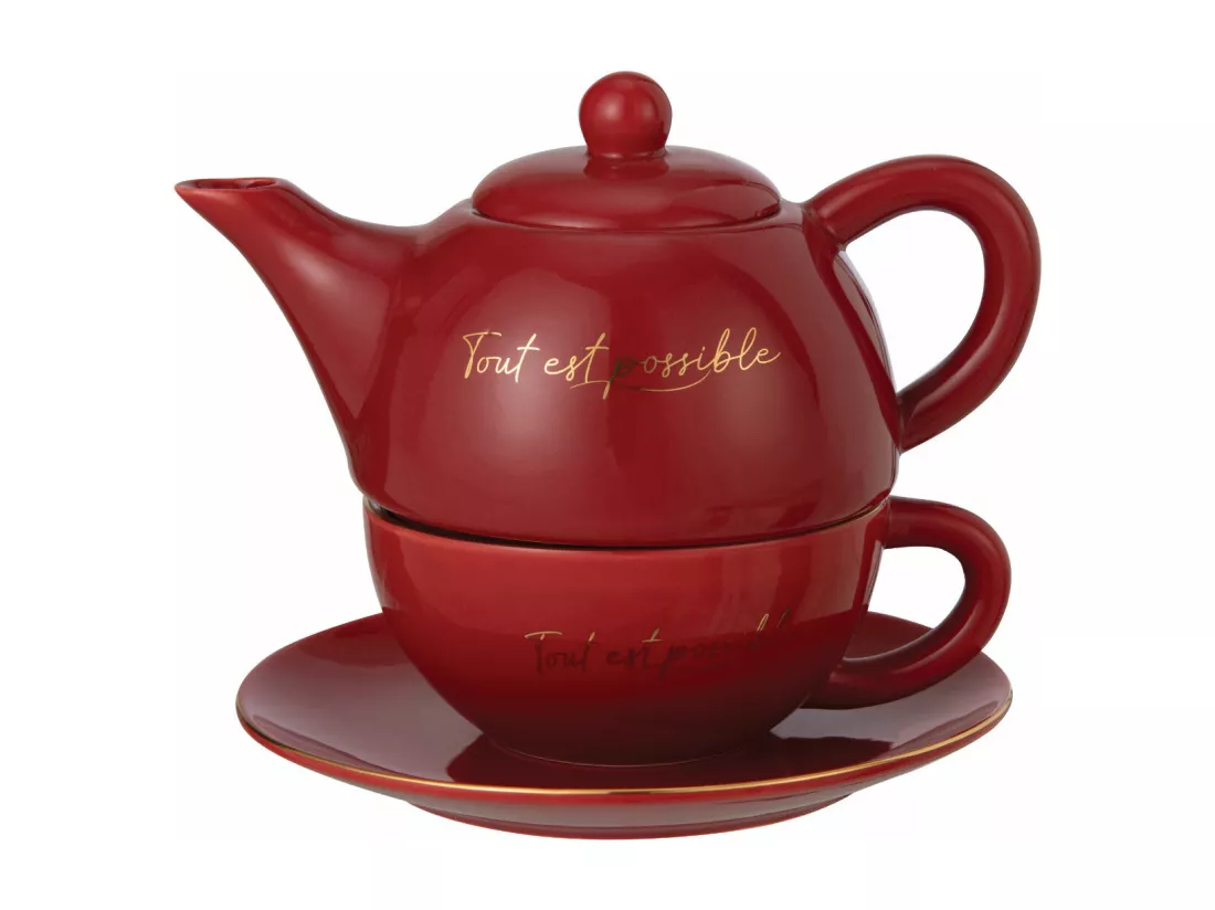 Théière avec Tasse & Sous-Tasse 