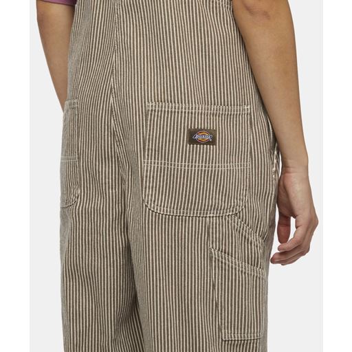 Dickies Denim Classic Hickory Stripe Overalls, Mushroom, XS