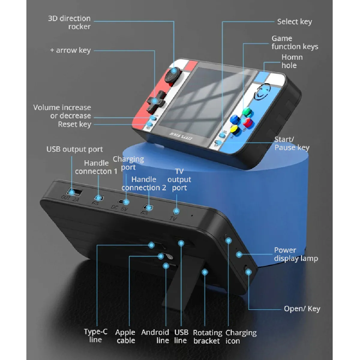 Console portable 2 en 1 D41
