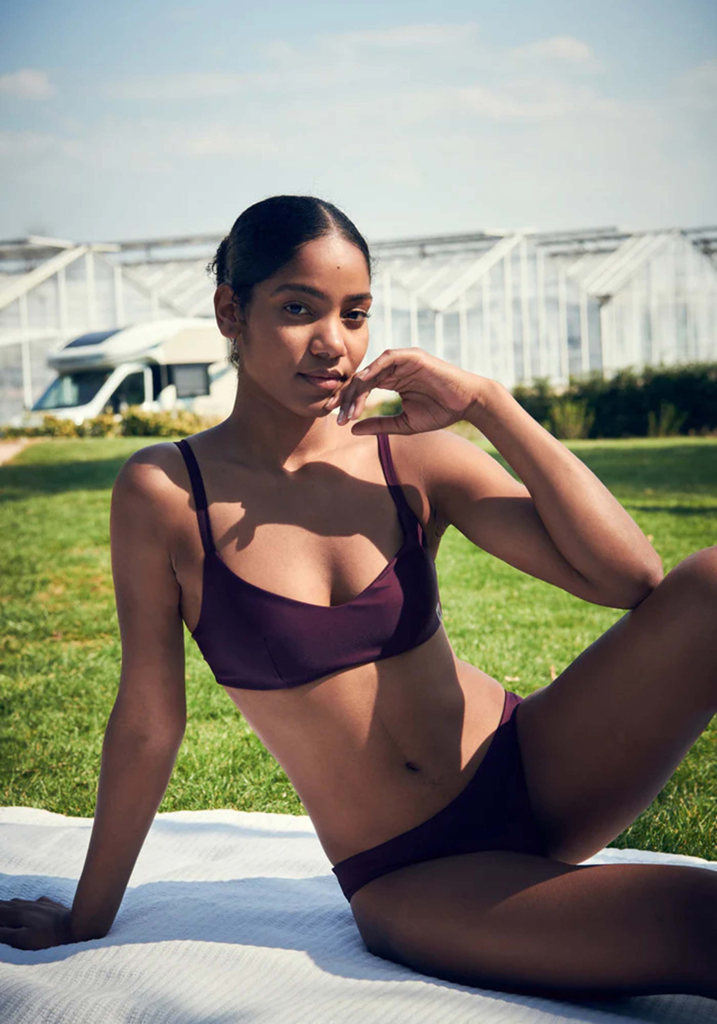 Neumuhle Bikini Bottom Biasca Net-Bikini Aubergine