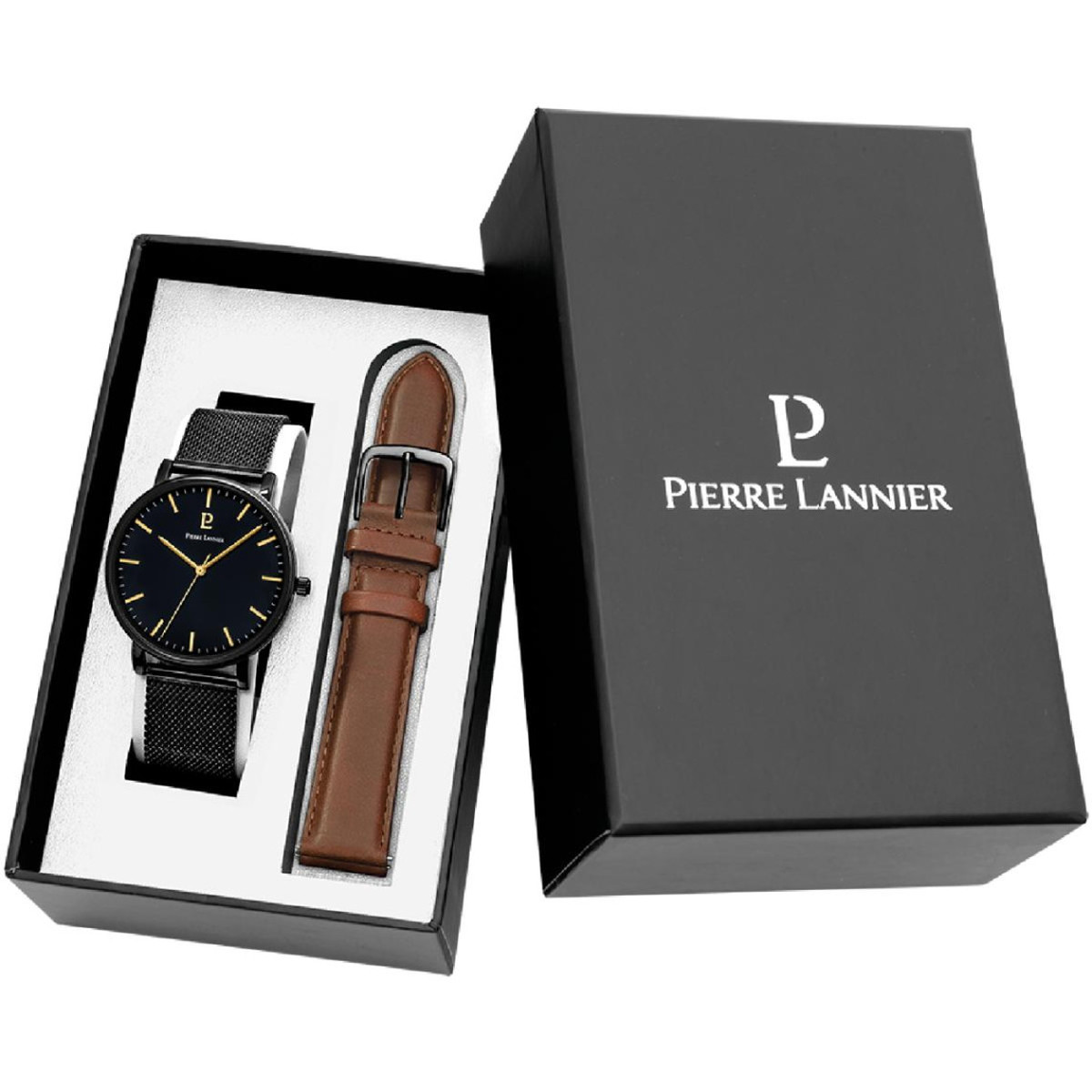 Montre PIERRE LANNIER Essential homme bracelet cuir brun