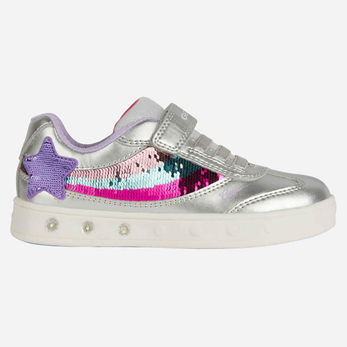 Geox Baskets Skylin argenté/multicolore