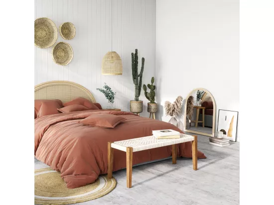 Miroir en rotin naturel - Indra