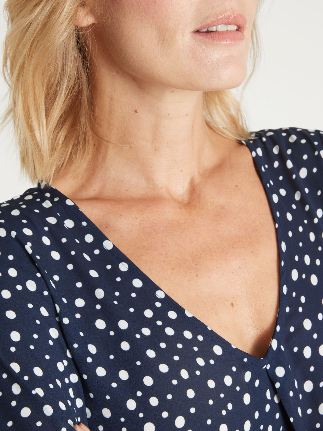 Blouse à plis en crêpe