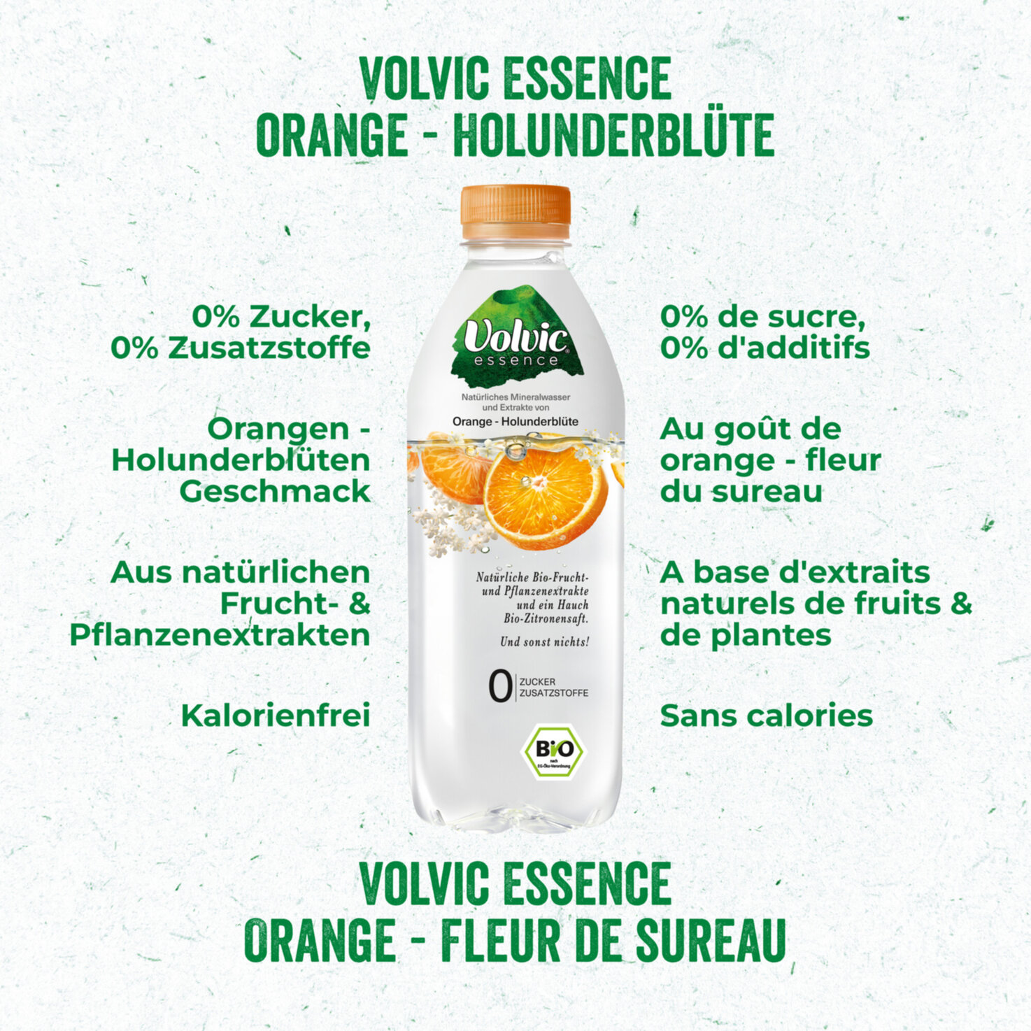 Volvic Essence Orange & Holunderblüte 6x75cl -450cl