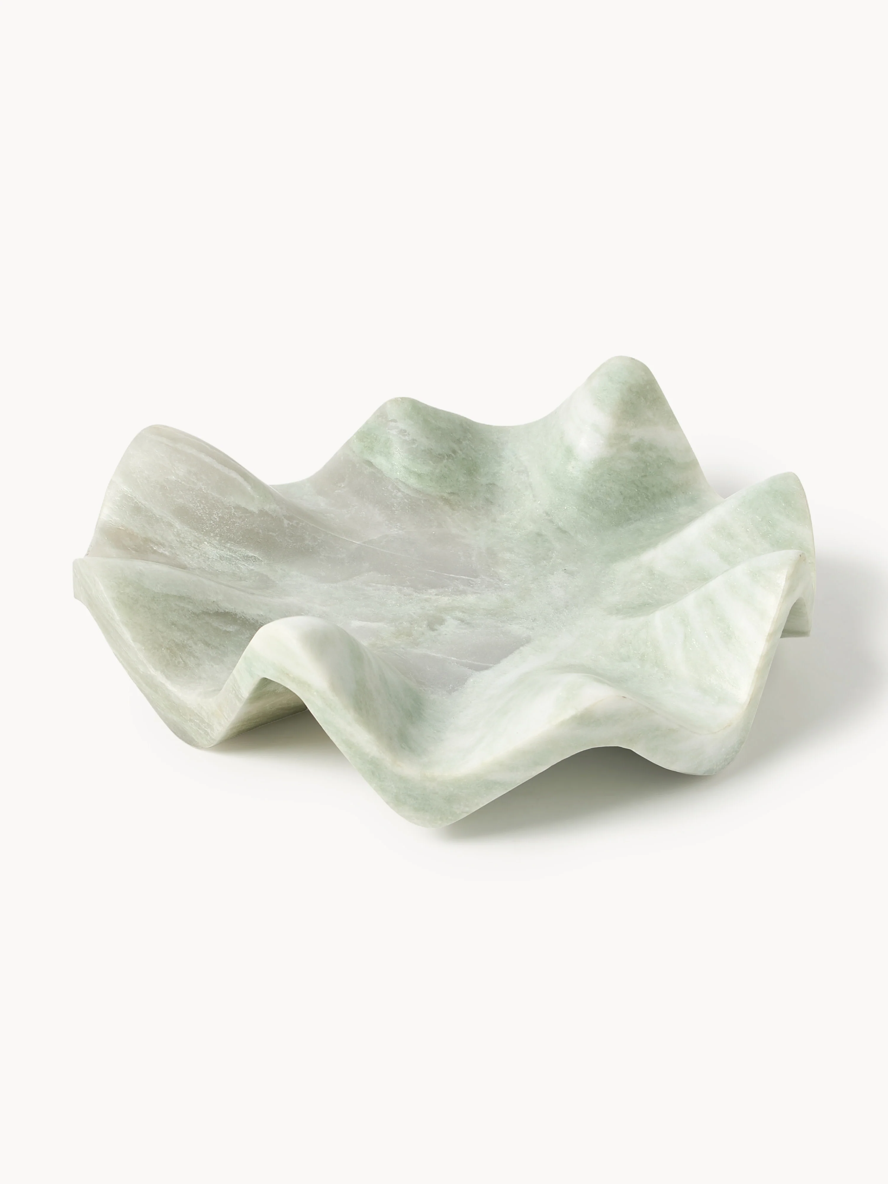 Handgemaakt decoratief dienblad Gaia van marmer, Ø 30 cm
