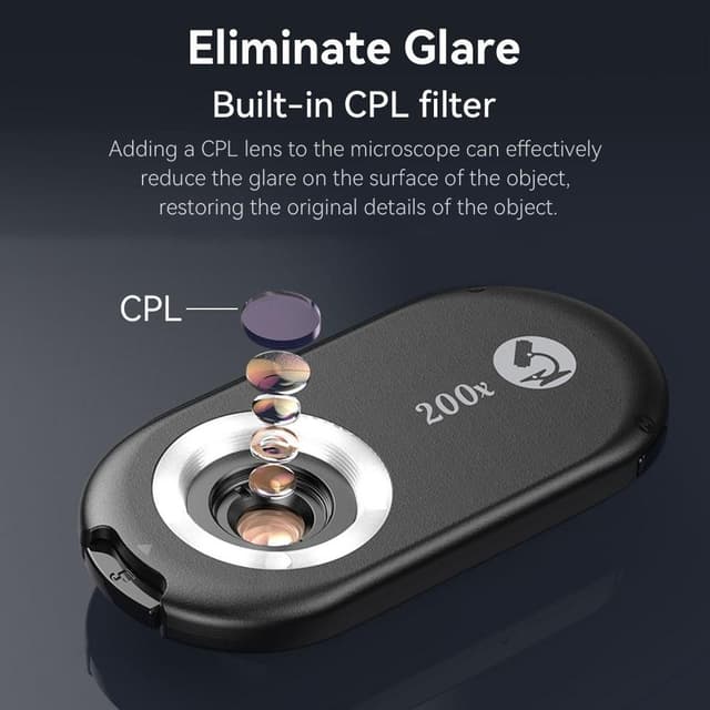 APEXEL Telefon Mikro Linse Nano Zoom til Android/iPhone med LED UV Lys/CPL/Universal Klemme APL-MS200