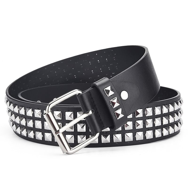 Luminarie - Riem van imitatieleer met studs