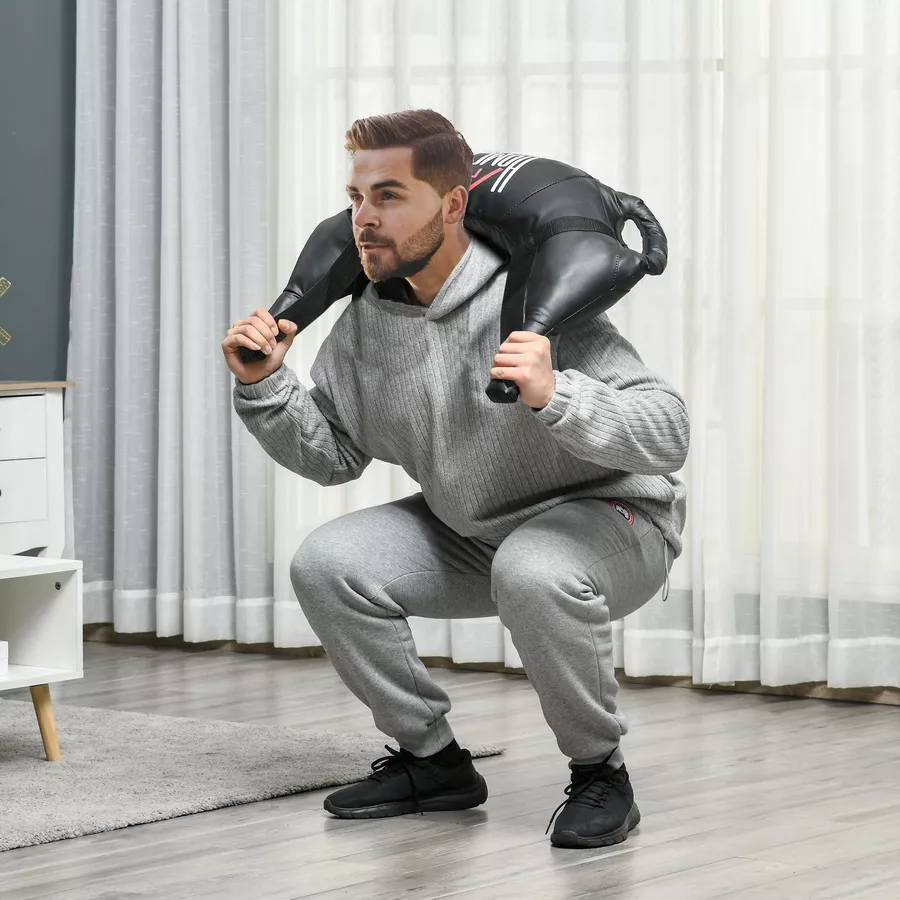 HOMCOM Power Bag mit 2 Griffen und 2 Tragegurten schwarz