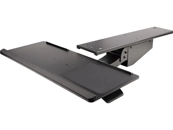 StarTech.com Under Desk Keyboard Tray, Full Motion & Height Adjustable Keyboard and Mouse Tray, 10