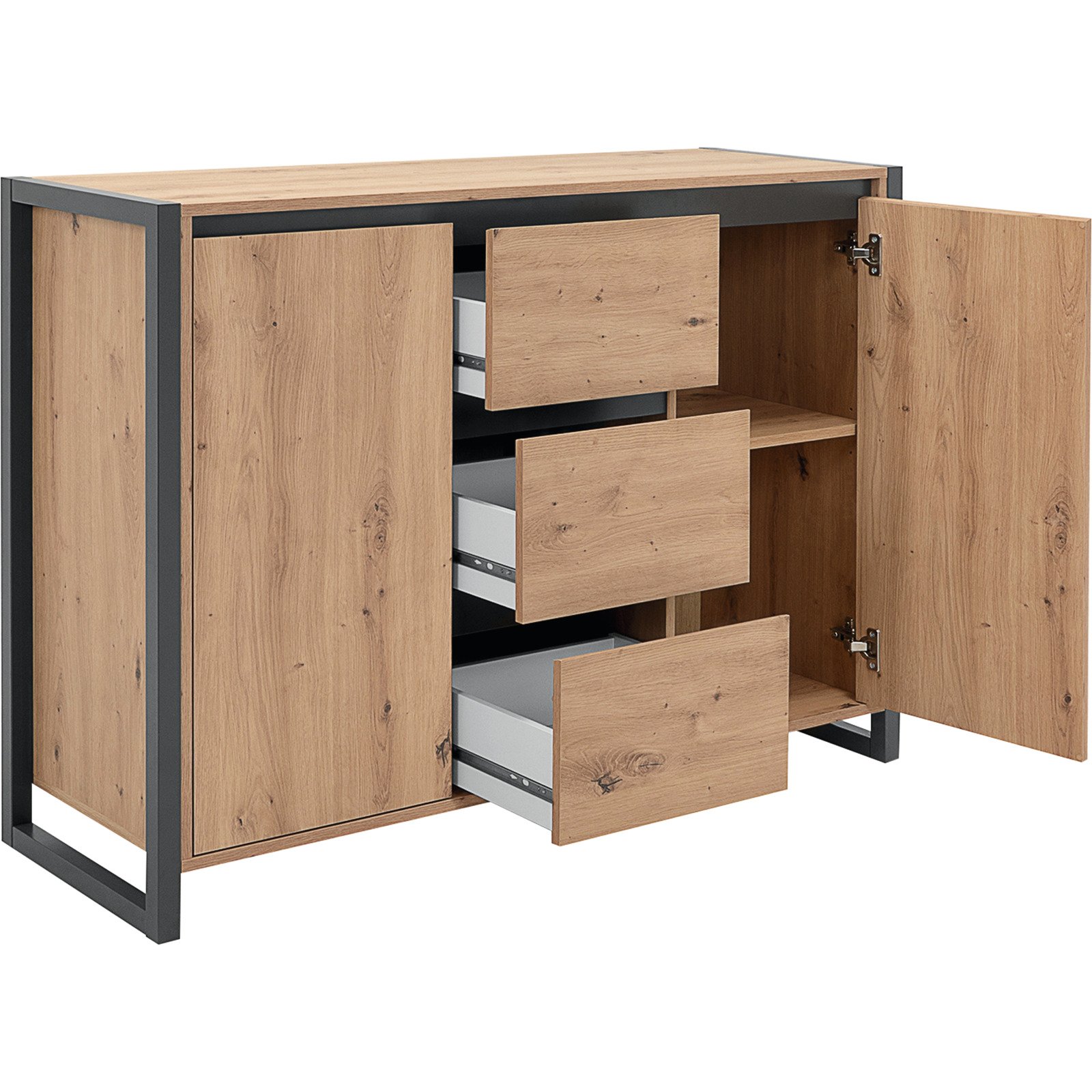 Kommode Verden Dekor Eiche Artisan 120 x 88 x 40 cm