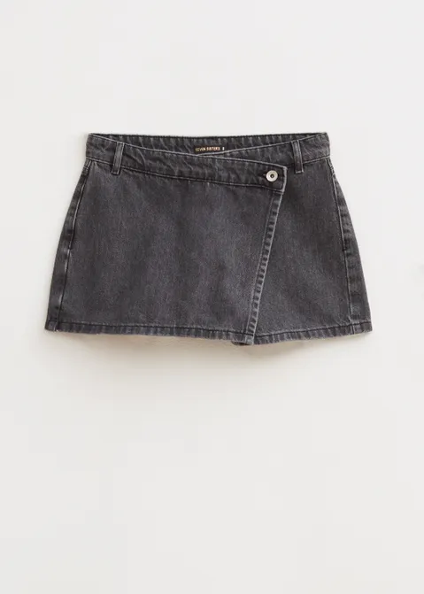 Denim skort zwart (ZW.USED)